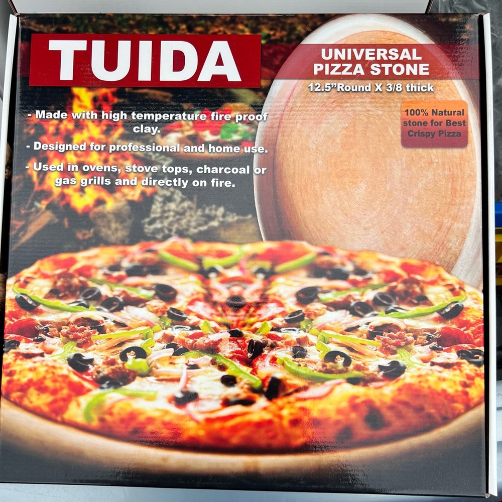 Tuida pizza stone universal 12.5x 3/8 inch new in box